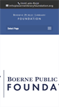 Mobile Screenshot of boernelibraryfoundation.org